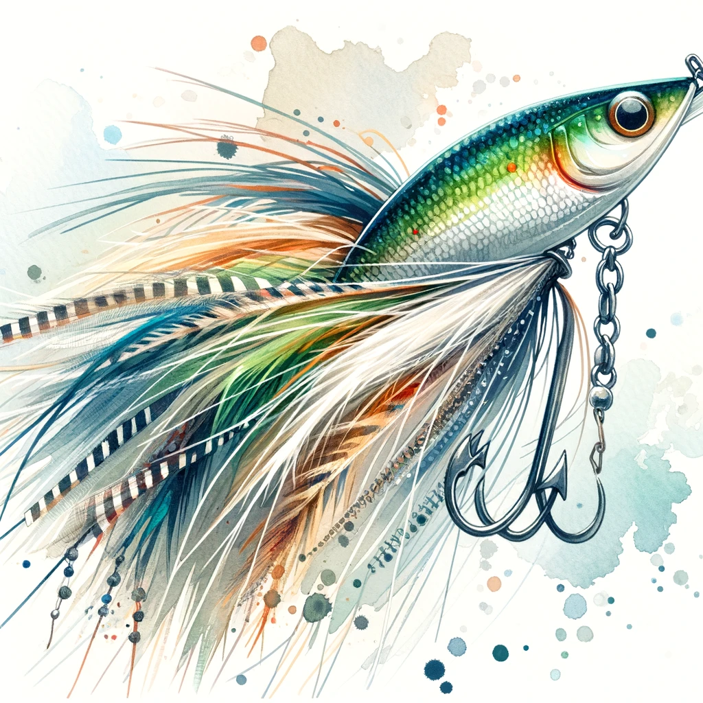 A bucktail fish lure